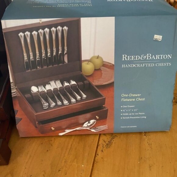 Reed &Barton Wood Silverware Chest (NEW) - Picture 1 of 3